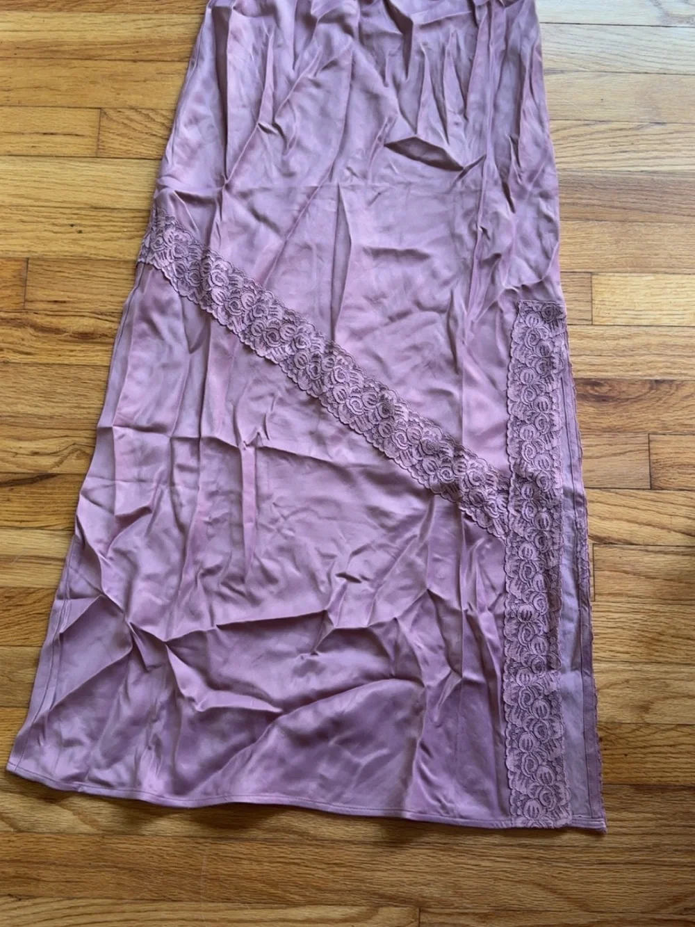 Free People Rosewood Lace-Trim Sleep Shirt & Maxi Skirt Set